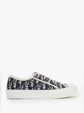 Dior Navy Monogram Low-Top Sneaker